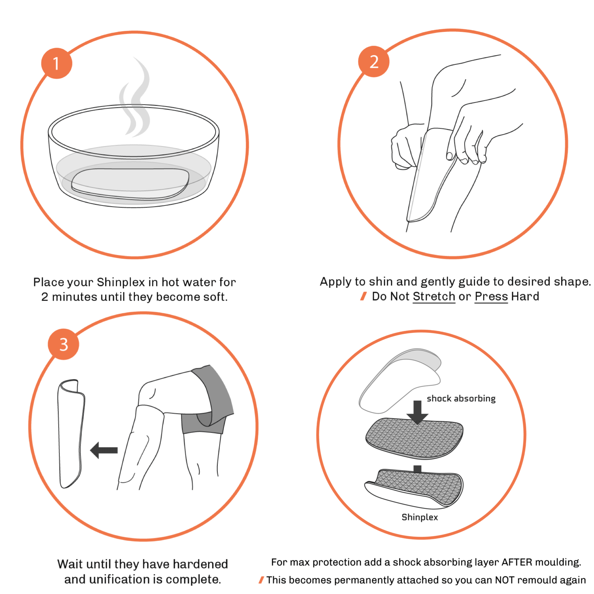 Shinplex™ Mouldable Shin Pads