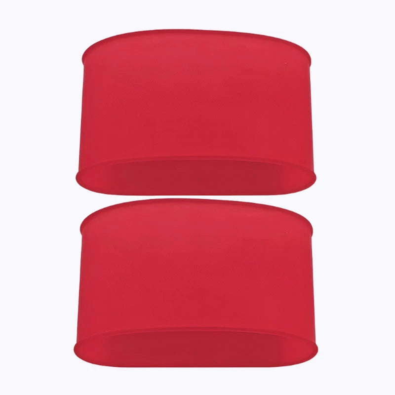 Shinplex red silicone shin guard bands pair