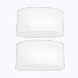 Shinplex white silicone shin guard bands pair