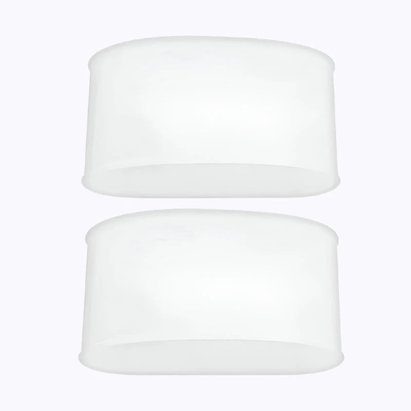 Shinplex white silicone shin guard bands pair