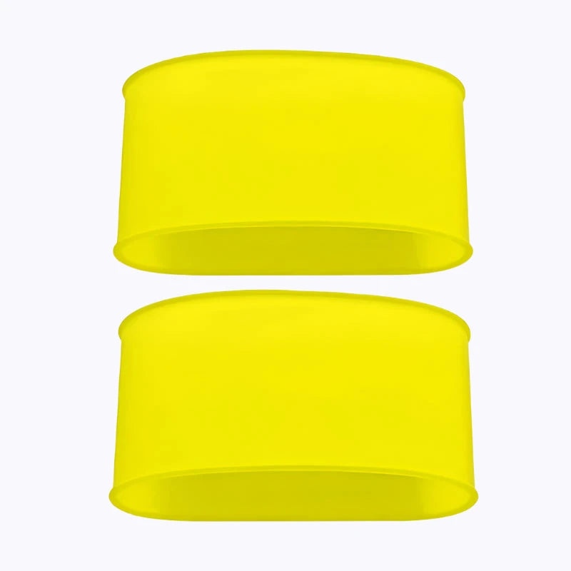 Shinplex yellow silicone shin guard bands pair