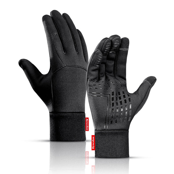 Shinplex Winter Football Gloves front view with grip palms