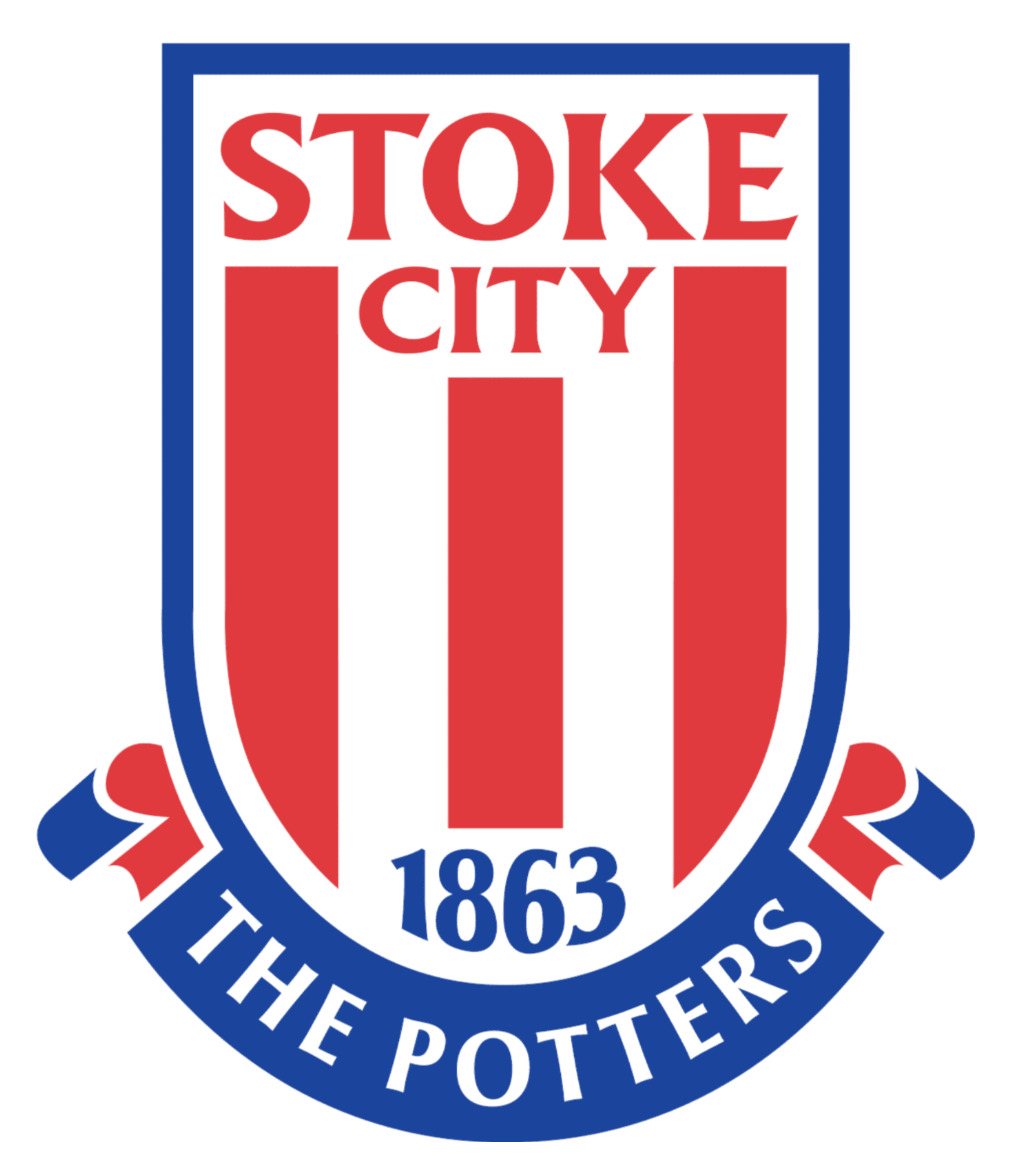 Stoke City Football Club official badge, The Potters, established 1863