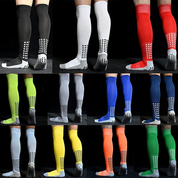 Anti-slip football grip socks available in 12 colours with silicone grip pads