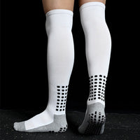 Shinplex full length grip socks in white pair
