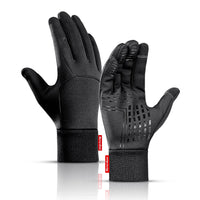 Shinplex Winter Football Gloves front view with grip palms